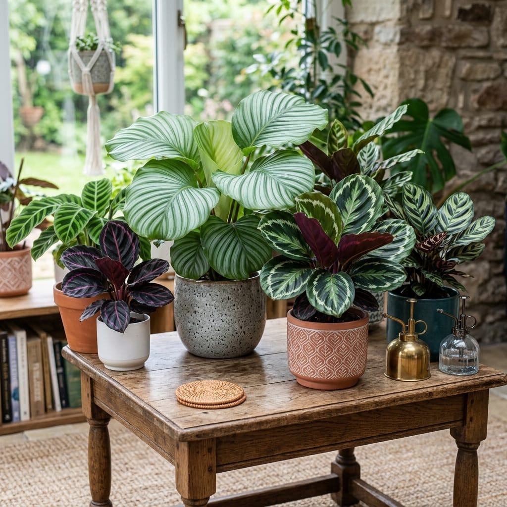 Calathea varieties with patterned leaves
